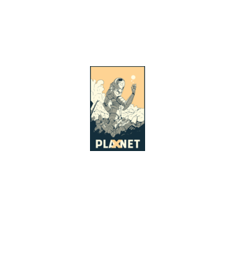 Planet X minta szürke pólón