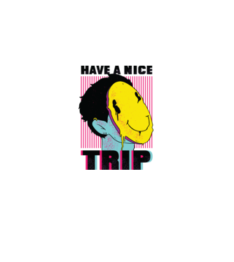 Have a nice Trip minta világos rózsaszín pólón
