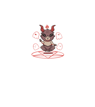 Cuki Baphomet minta fekete pólón