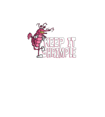 Keep It Shrimple minta türkiz pólón