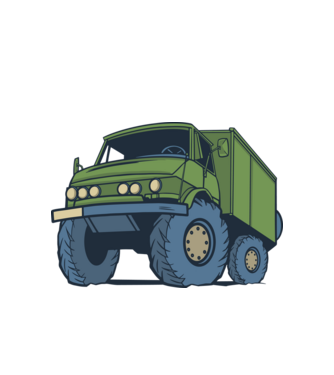 Unimog minta fehér pólón