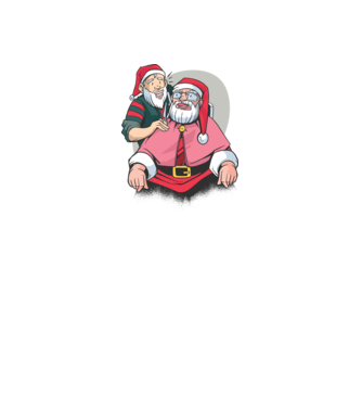 Santa Borbély minta fehér pólón