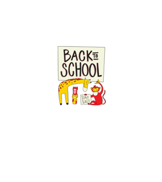 Back To School Állatok minta szürke pólón