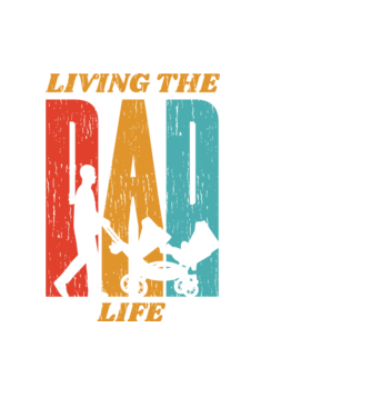 Dad Life Apának minta fekete pólón