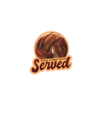 You just got served - Röplabdás minta homokszín pólón