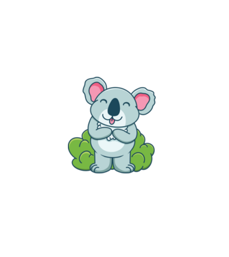 Cuki koala minta fekete pólón