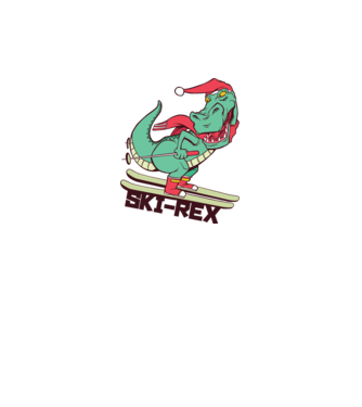 Ski Rex minta szürke pólón