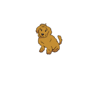 Labradoodle minta fekete pólón