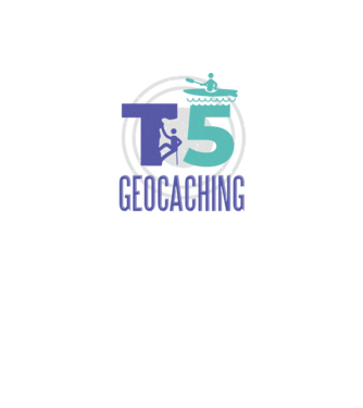 T5 Geocaching minta fekete pólón