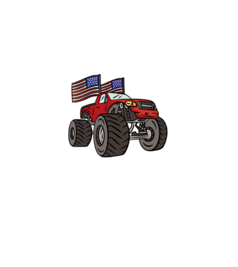 Monster Truck minta fehér pólón