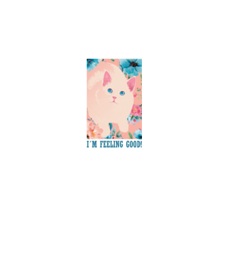 Vintage cat minta fehér pólón