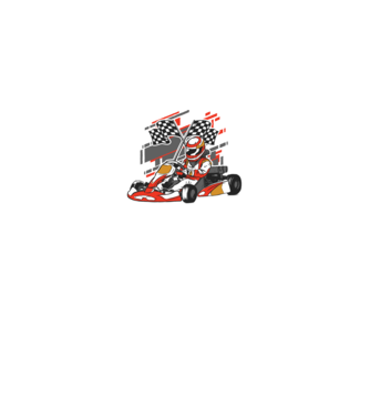 Gokart minta fekete pólón
