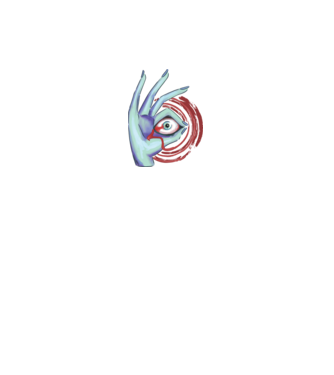 Eye Hand minta fehér pólón