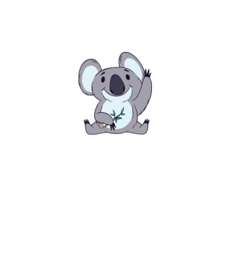 Cuki Koala minta fehér pólón