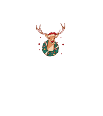 Oh deer, Christmas is here minta türkiz pólón
