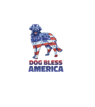 Dog Bless America minta fehér pólón