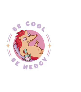 Be Cool Be Hedgy minta fehér pólón