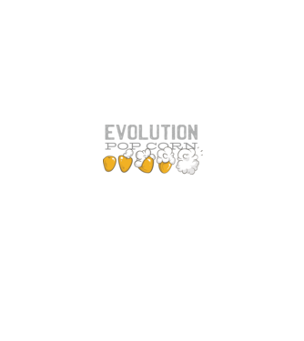 Popcorn Evolúció minta fekete pólón