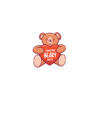 I love you beary much minta fehér pólón