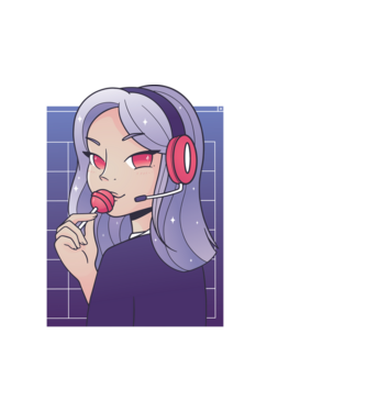 Lollipop Gamer Girl minta fehér pólón