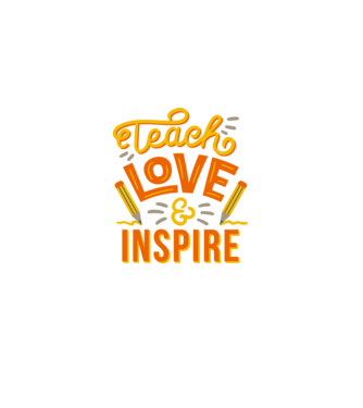Teach Love Inspire Tanároknak minta fehér pólón