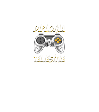 Diploma teljesítve gamer Ballagás minta fekete pólón