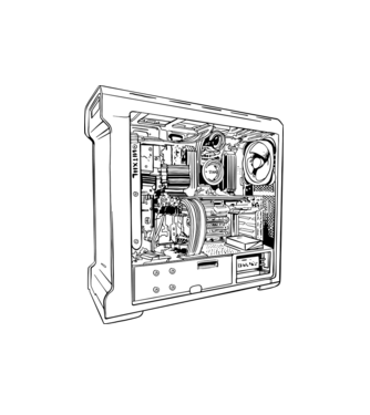 Gamer Pc minta fehér pólón