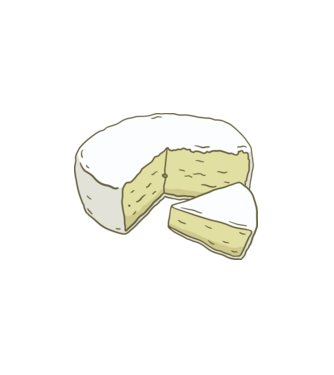 Brie sajt minta fehér pólón