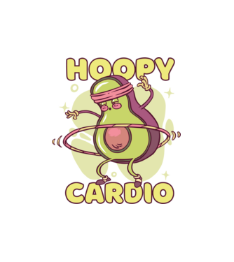 Avocado Hoolahoop minta fehér pólón