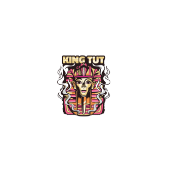 King Tut - Tutanhamon Fáraó minta szürke pólón