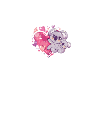 Cuki Anime Koala minta lila pólón