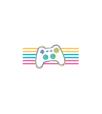 Retro Gamer Kontroller minta fehér pólón