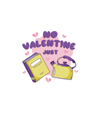 No Valentine minta fehér pólón