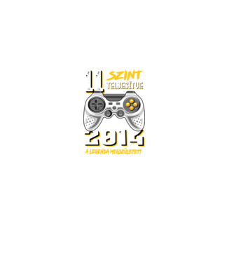 GAMER szint teljesítve 11. 2014 minta fekete pólón