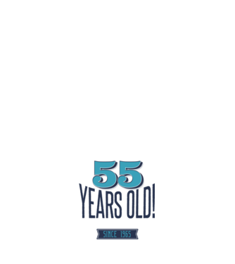 55 years old awesome since 1965 minta világoskék pólón