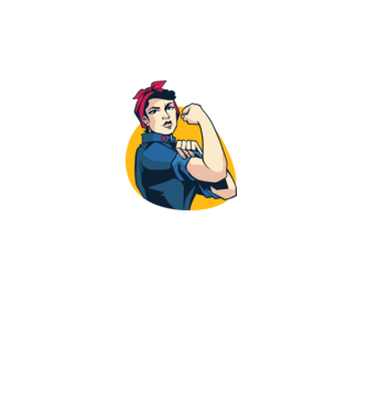 Rosie Riveter Comic minta türkiz pólón