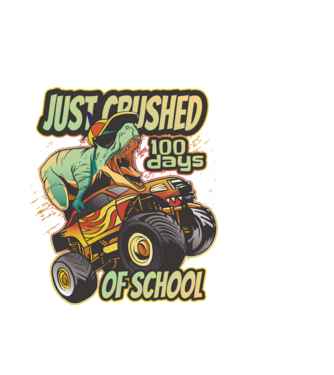Dino Monstertruck School Iskola minta világoskék pólón