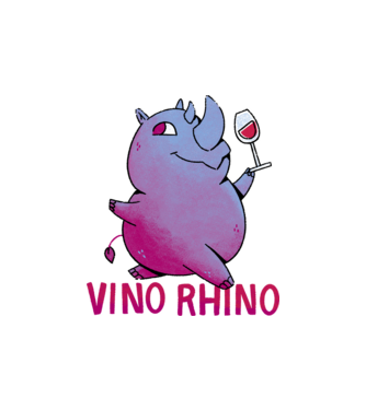 Vino Rhino minta homokszín pólón