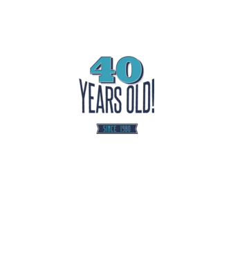 40 years old awesome since 1980 minta szürke pólón