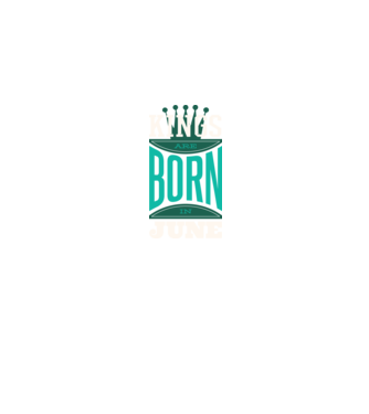 Kings are born in June minta farmerkék pólón