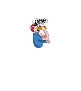 Tacos feminizmus minta rózsaszín pólón