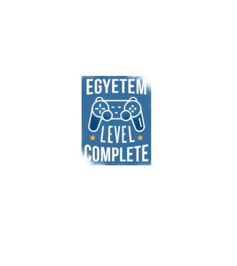 Egyetem level completed minta fekete pólón
