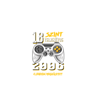 GAMER szint teljesítve 18. 2006 minta fekete pólón
