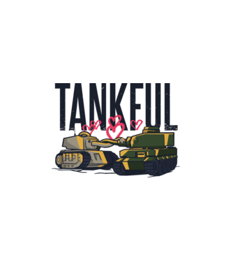Tank minta fehér pólón