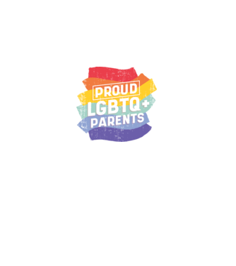 Büszke LGBTQ szülők minta világoskék pólón