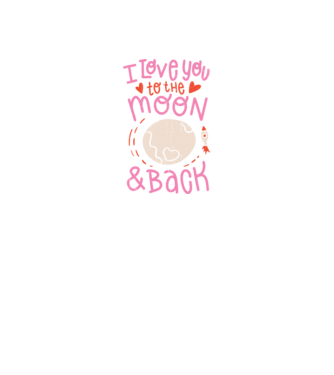 I love you to the moon and back minta lila pólón