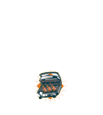 BBQ Sör minta fehér pólón