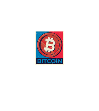 Bitcoin Kriptovaluta minta fekete pólón