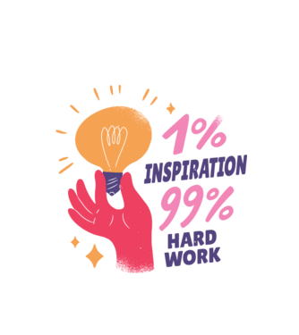 Inspiráció minta fehér pólón