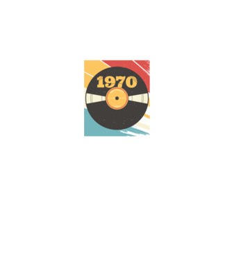 Born in 1970 Limited Edition Vynil Bakelit Retro minta fekete pólón